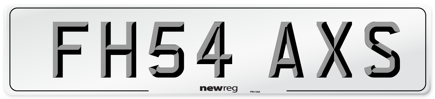 FH54 AXS Number Plate from New Reg